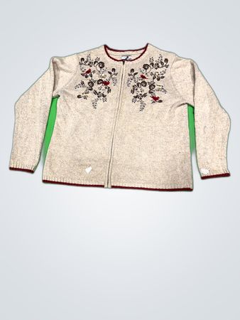 Croft & Barrow Embroidered Knit Cardigan