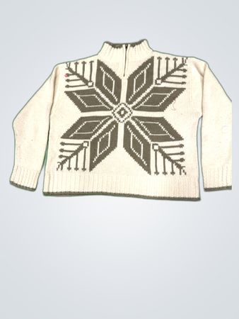 Casual Corner Zip-Up Knit Sweater