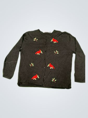 Croft & Barrow Black Knit Cardigan Sweater