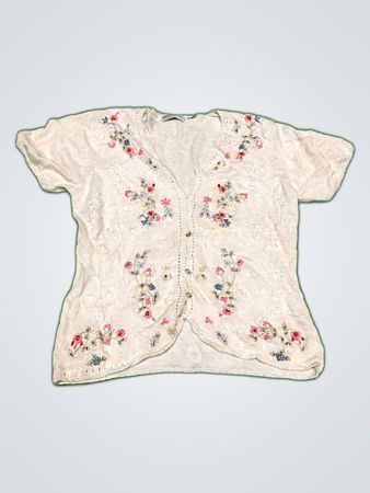 Carolyn Taylor Floral Embroidered Cardigan