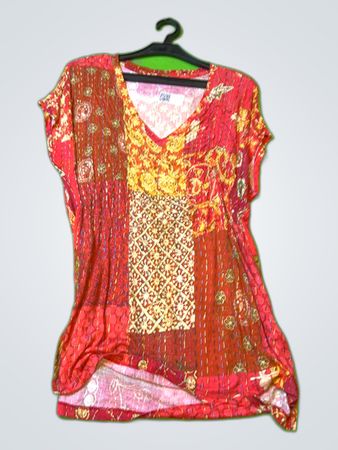 Blouse with Patchwork Design