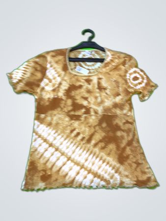 X-Mail Tan Tie-Dye Printed T-Shirt