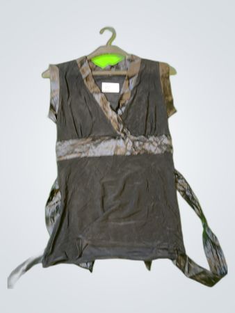 Unbranded Sleeveless Silk Wrap Blouse