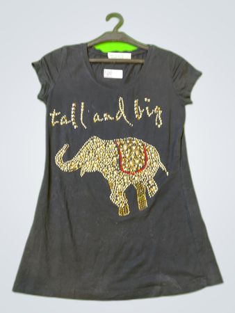 Miss Kiss Elephant Graphic T-Shirt