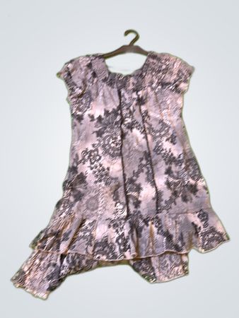 No Excuse Gray and Black Floral Ruffled Dress
