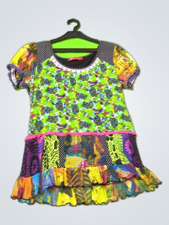 Olivier Phillips Multicolor Patchwork Mini Dress