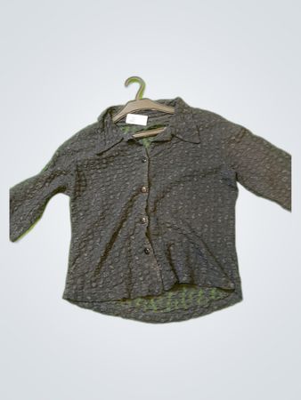 Unbranded Black Textured Button-Up Shirt