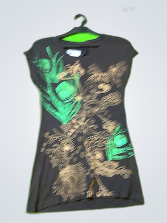 Black Graphic T-Shirt Dress