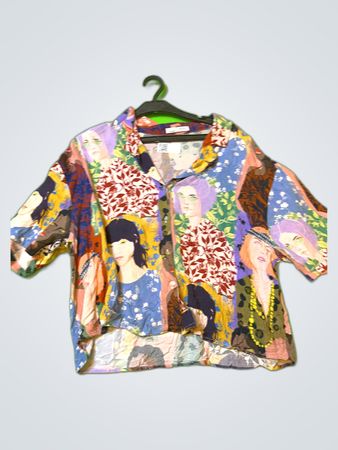 Pull&Bear Printed Button-Up Shirt