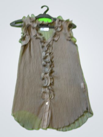 Brown Ruffled Top
