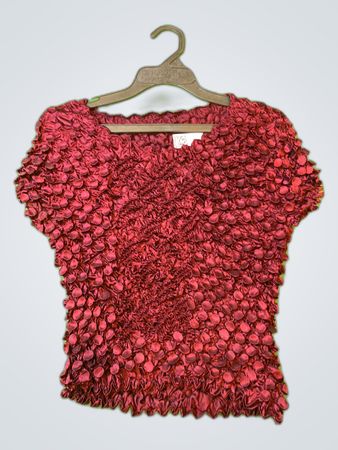 Red Ruffled Top