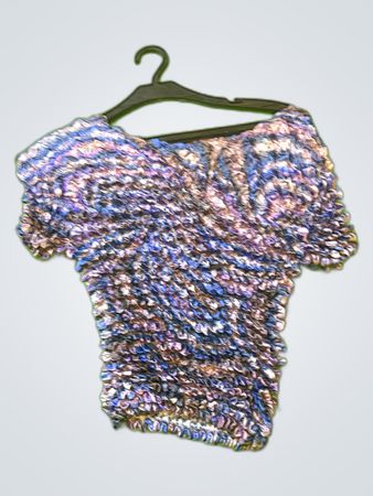 Multicolored Fringed Knit Top