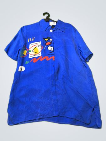 Divina of Switzerland Blue Shirt