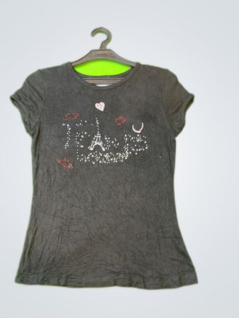 Black Paris Graphic Printed T-Shirt