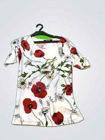 Futura Floral Printed Short-Sleeve Top