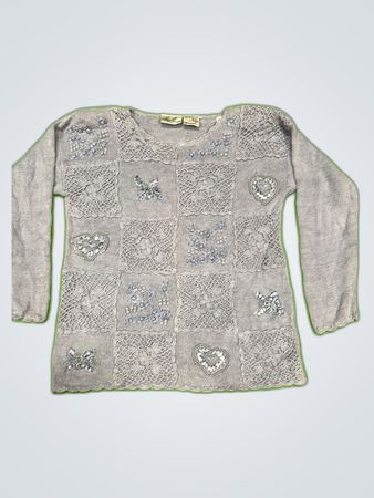 Kris Lee Embellished Knit Sweater
