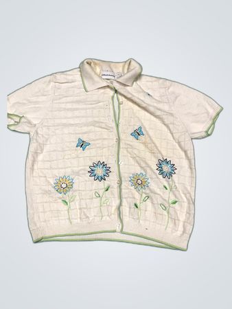 Alfred Dunner Embroidered Knit Cardigan