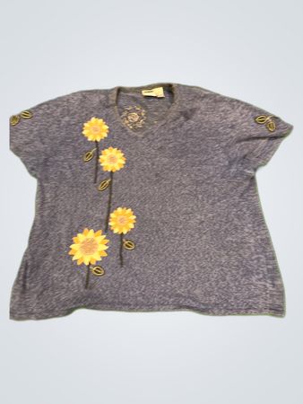 C.J. Banks Printed V-Neck T-Shirt