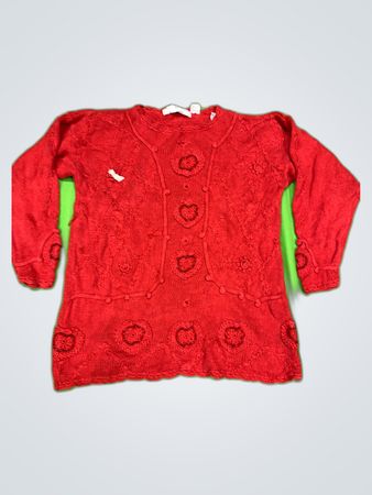 Maggie London Red Heart Knit Cardigan