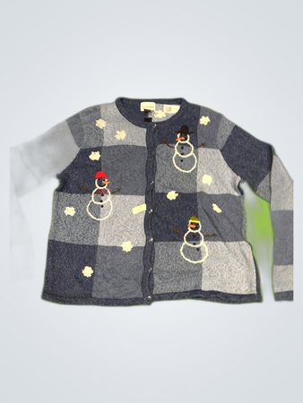 Breckenridge Snowman Knit Cardigan