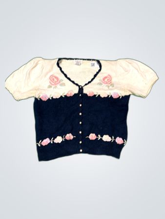 Marquess Floral Embroidered Knit Cardigan