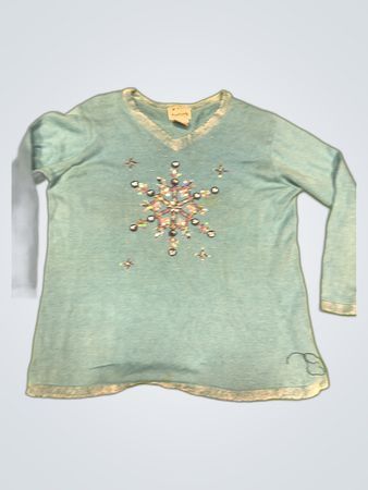 The Quilt Factory V-Neck Cotton Sweater