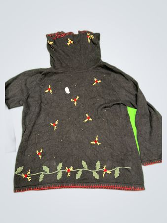 Basic Editions Holiday Knit Hooded Sweater