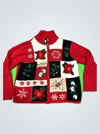 Tiara International Christmas Knit Cardigan