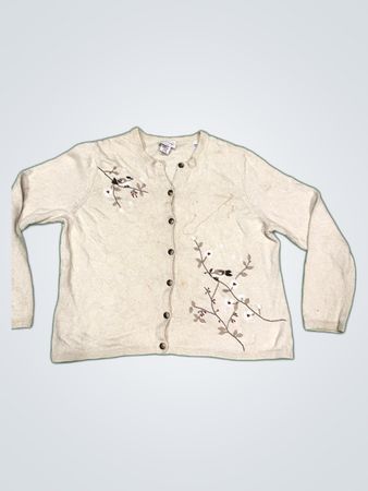 Reflections Embroidered Cotton Cardigan