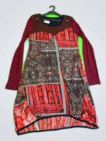 Fait Pour Vous Printed Long Sleeve Midi Dress