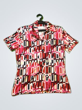 Comma Short Sleeve Geometric Print Shirt