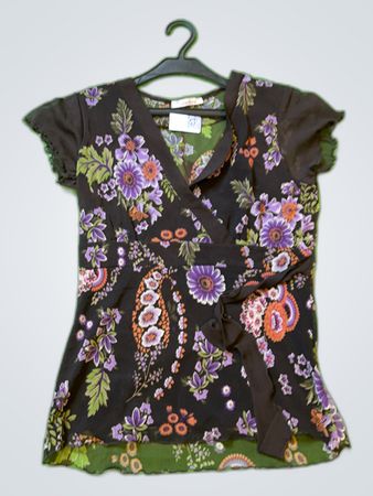Chantal Rosner Printed Wrap Blouse