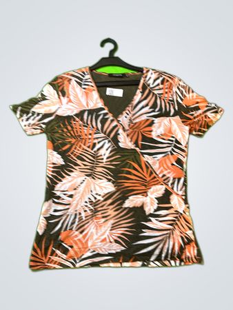 Fabiani Printed Wrap Blouse