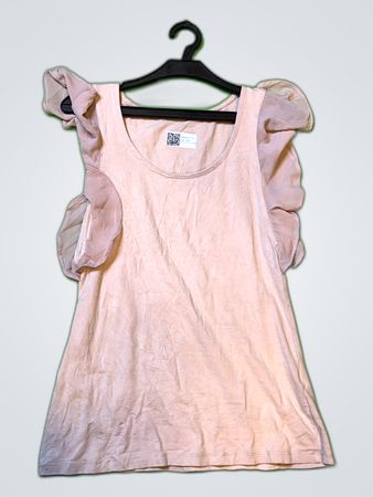 Pink Ruffled Sleeve Top
