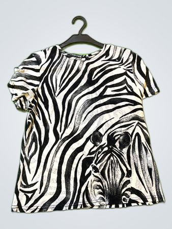 FAN FAN FAN Paris Zebra Print T-Shirt