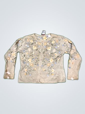 Talbots Floral Knit Cardigan