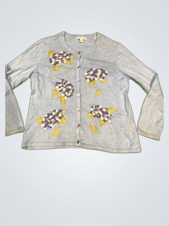 Topshop Floral Embroidered Cardigan