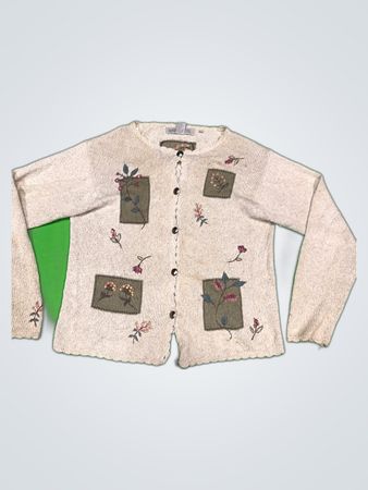 Nomadic Traders Floral Embroidered Knit Cardigan