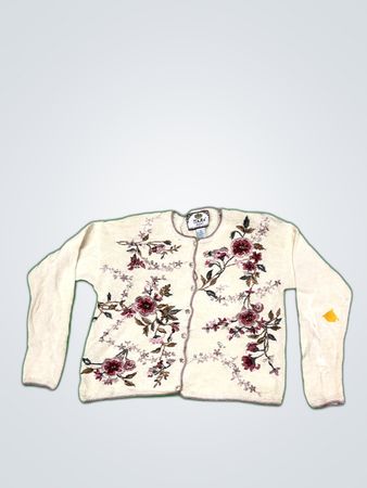 Tiara Floral Embroidered Cardigan