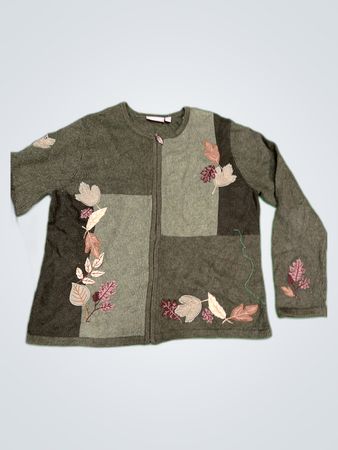 Craft & Barrow Embroidered Knit Cardigan