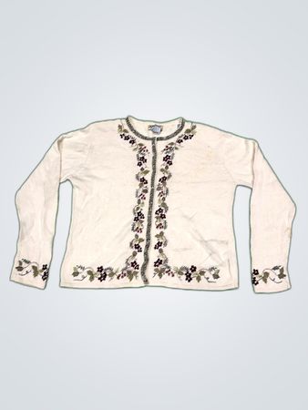 Embroidered Long-Sleeve Top