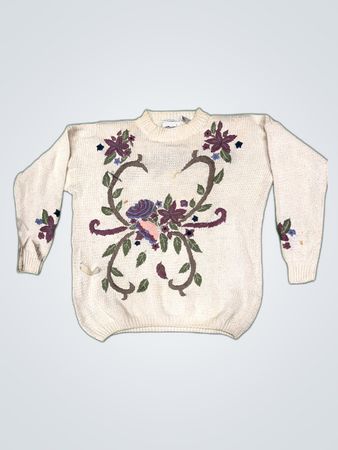 Marnie West Floral Knit Sweater