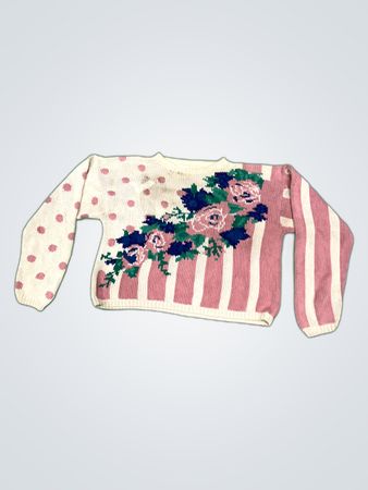 Unbranded Floral Knit Sweater