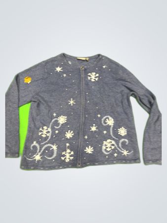 Croft & Barrow Snowflake Knit Cardigan