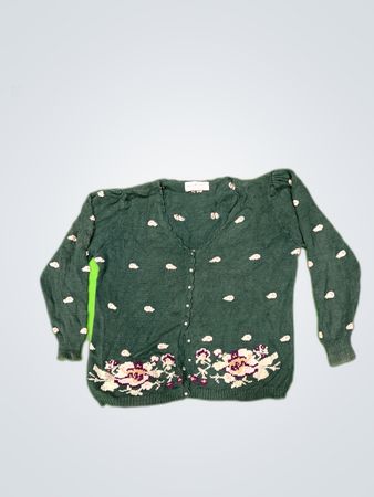 Maggie Lawrence Collection Green Knit Sweater