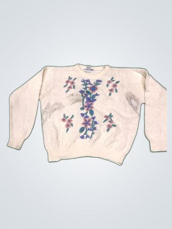 Alfred Dunner Embroidered Knit Sweater