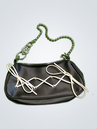 Unbranded Black Laced Chain Strap Small Handbag