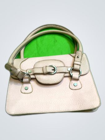 Beige Leather Small Handbag