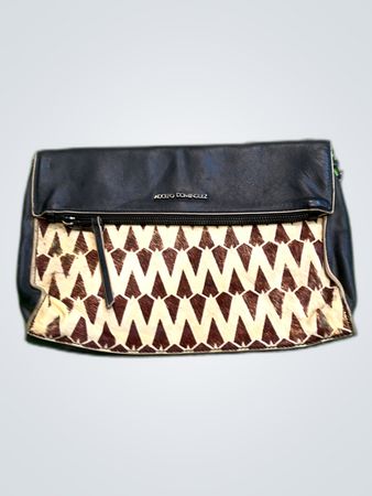 Loewe Chevron Pattern Leather Shoulder Bag