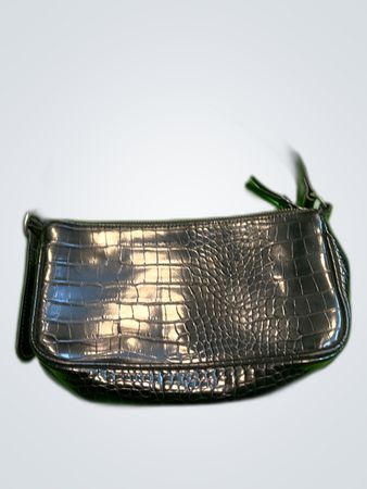 Black Crocodile Embossed Small Handbag